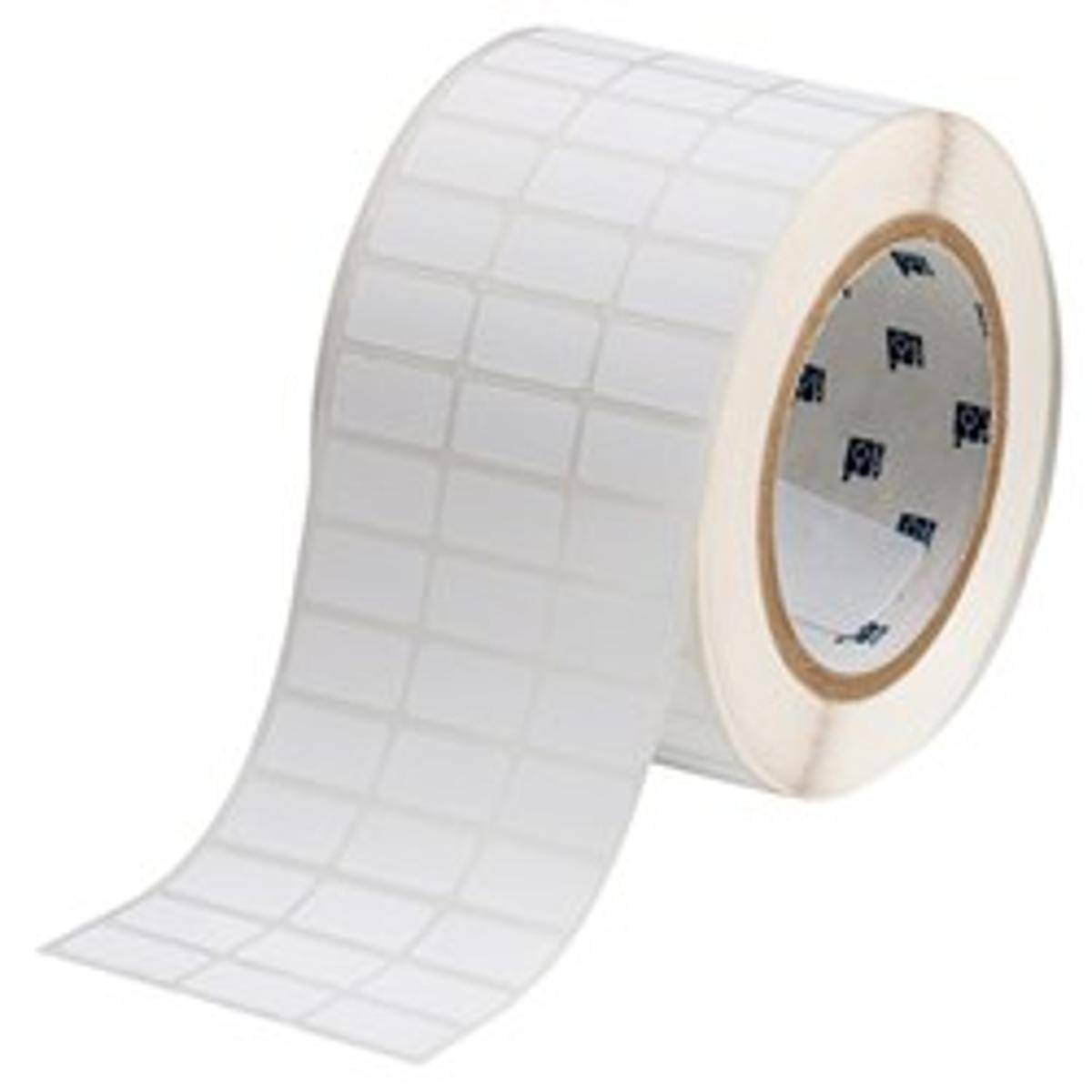 Brady, THT-5-423-10, Polyester, Weiß, 25.40 x 12.70 mm, permanent, 3-bahnig(10000  E.)