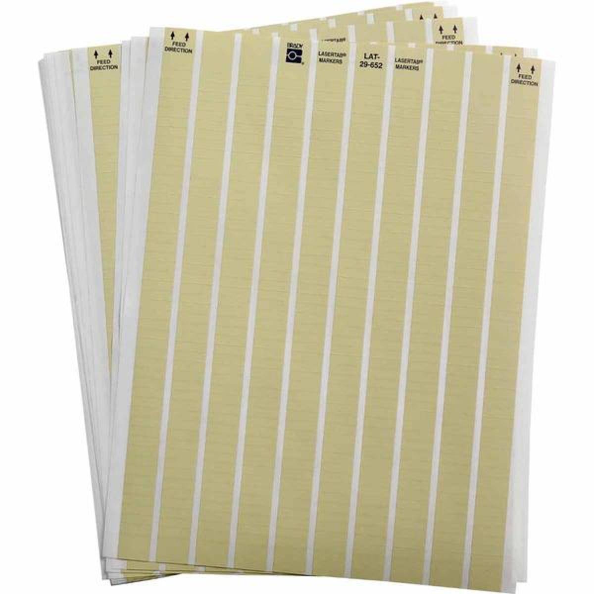 Brady, LAT-29-652-10, Polyimid, matt, Beige, 16.51 x 5.08 mm, dauerhaft klebend, US-Letter, 10-bahnig (10.080 E.)