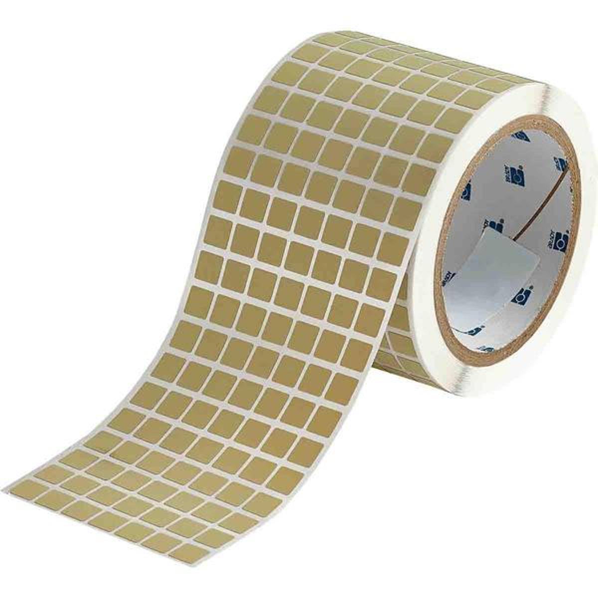 Brady, THT-38-724-10, Polyimid, Beige, matt, 9.53 x 9.53 mm, permanent, 7-bahnig (10000 E.)