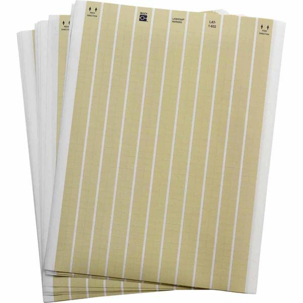 Brady, LAT-1-652-10, Polyimid, matt, Beige, 7.62 x 6.35 mm, dauerhaft klebend, US-Letter, 22-bahnig (10.032 E.)