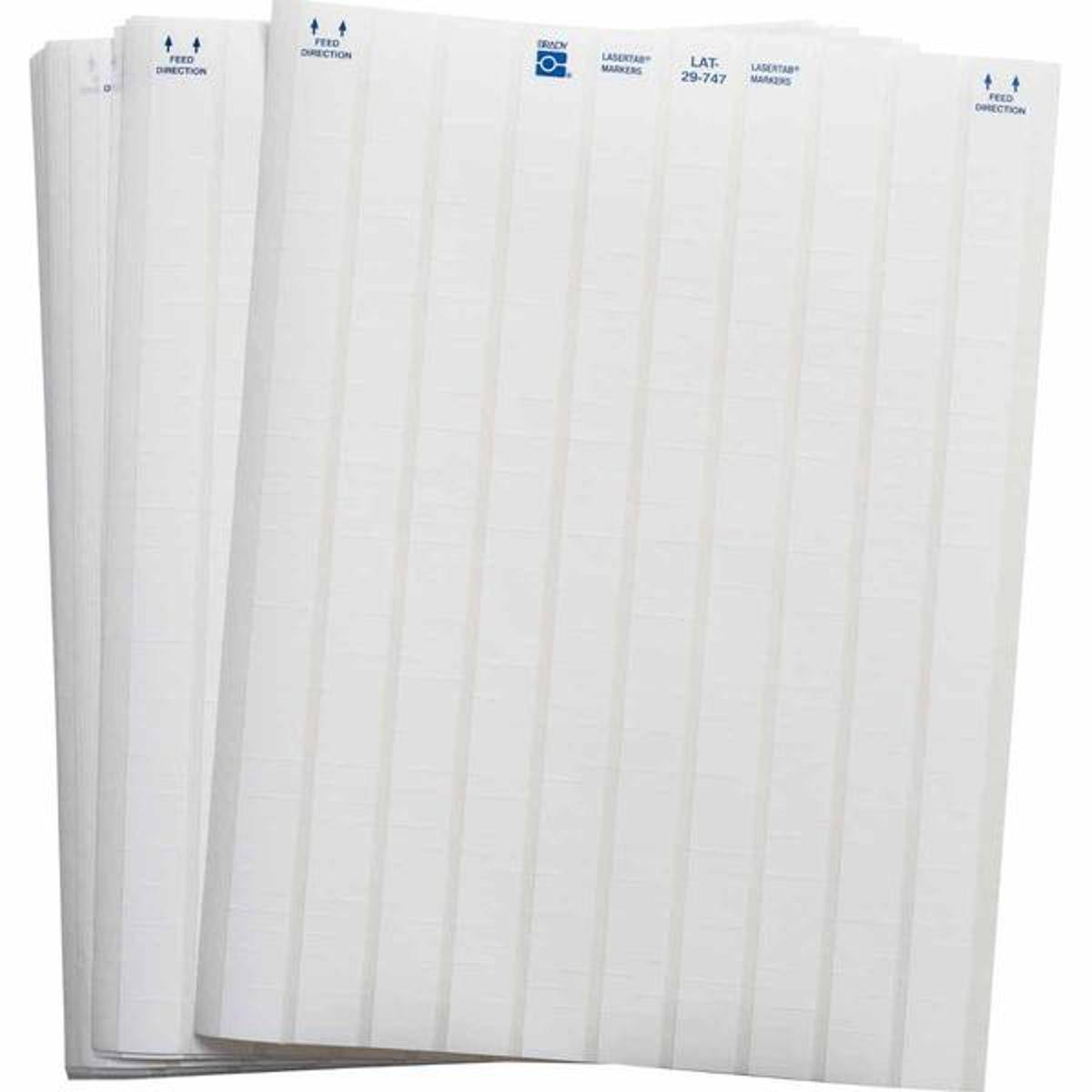 Brady, LAT-29-747-10, Polyester, matt, Weiß, 16.51 x 5.08 mm, dauerhaft klebend, US-Letter, 10-bahnig (10.080 E.)