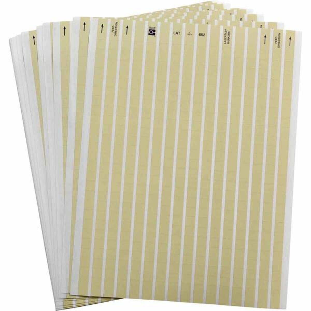Brady, LAT-2-652-10, Polyimid, matt, Beige, 9.53 x 9.53 mm, dauerhaft klebend, US-Letter, 16-bahnig (10.000 E.)