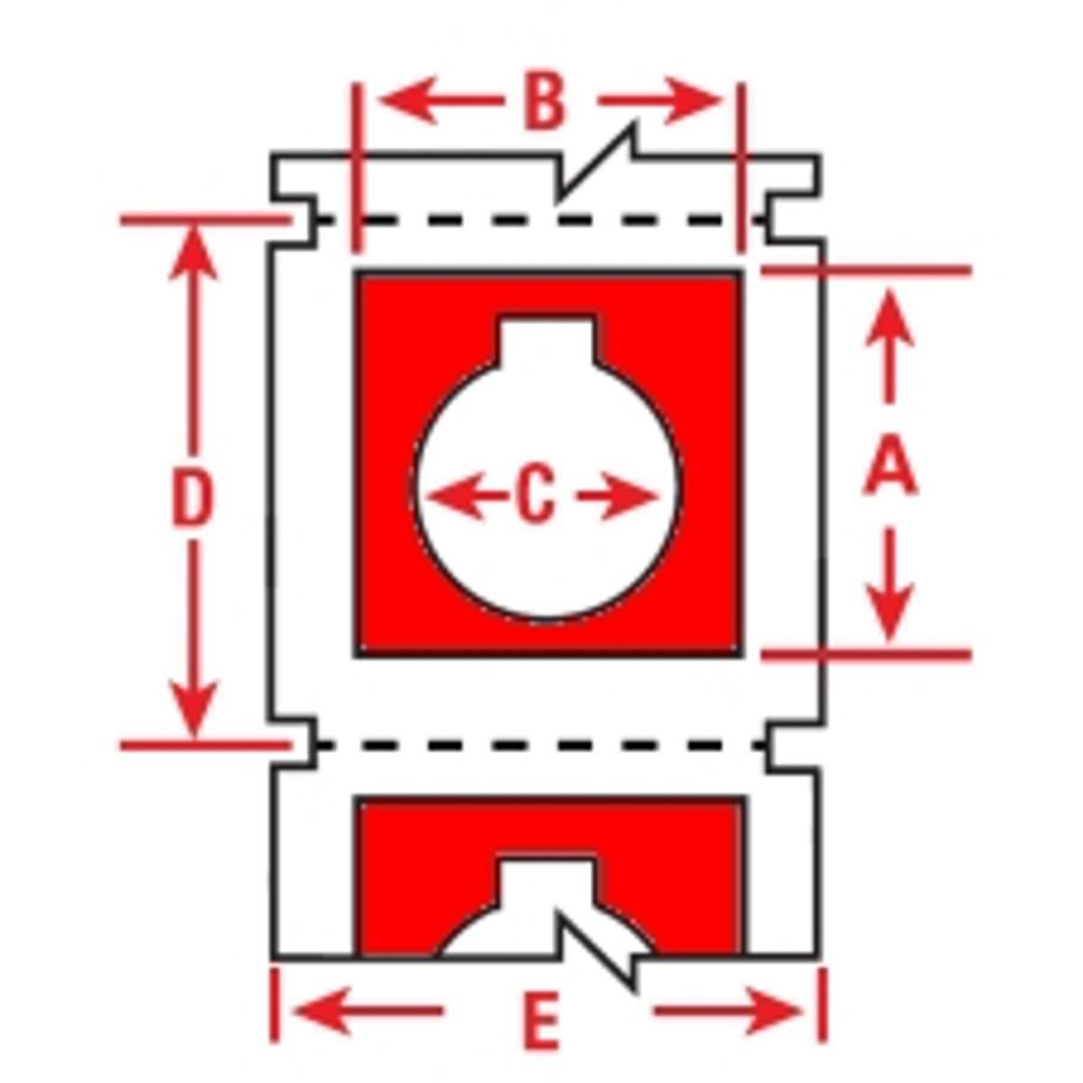 Brady, B30EP-169-593-RD, EPREP (neu), Polyester, Rot, glänzend, 45.72 x 45.72 mm, mit Loch (30.50 mm Durchmesser) permanent (190 E.)