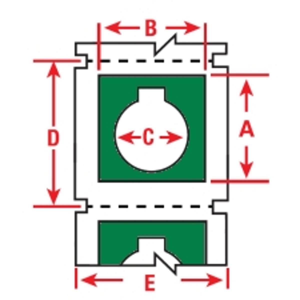 Brady, B30EP-169-593-GN, EPREP (neu), Polyester, Grün, glänzend, 45.72 x 45.72 mm, mit Loch (30.50 mm Durchmesser) permanent (190 E.)