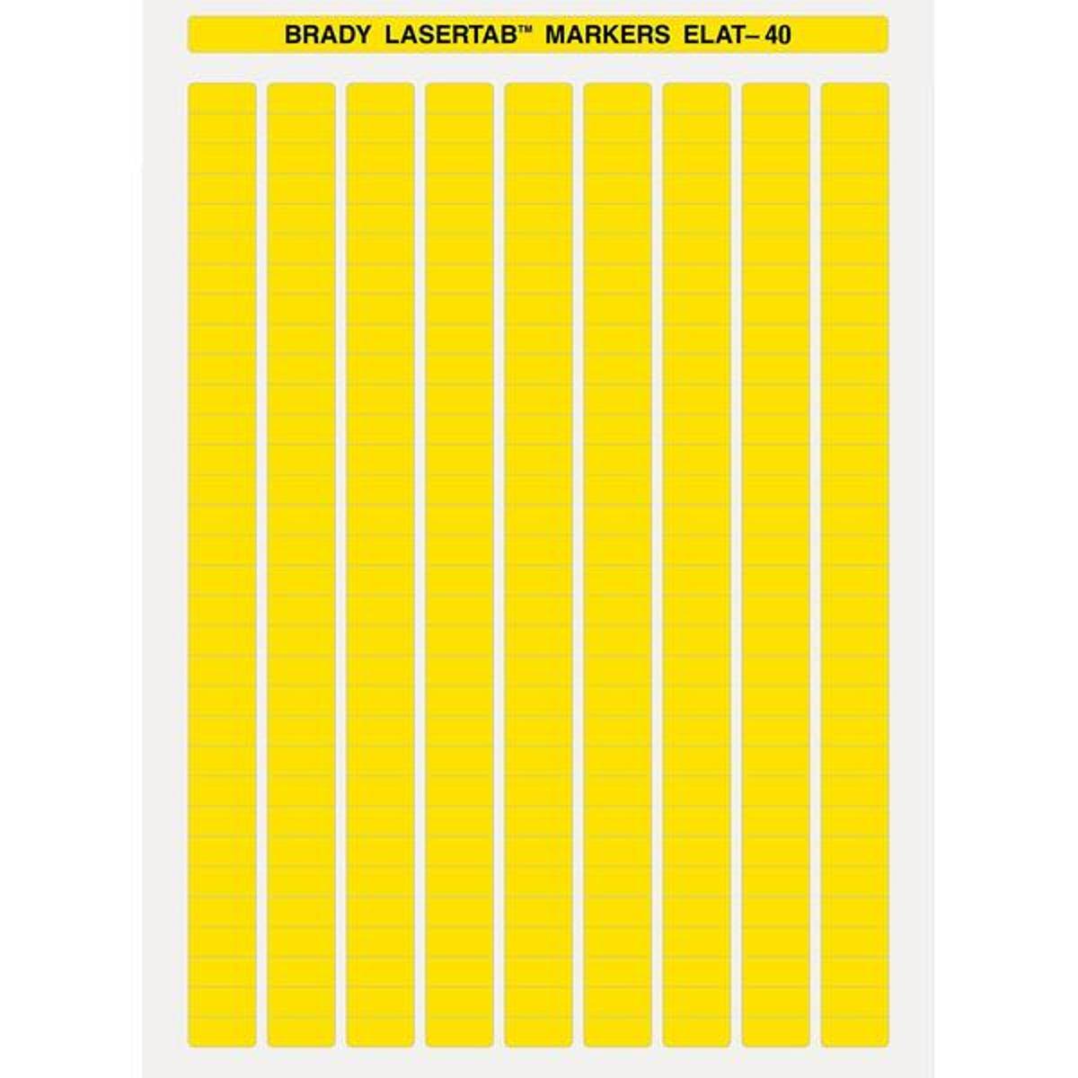 Brady, ELAT-40-747YL-10, Polyester, Gelb, 18 x 8 mm, permanent, Din A4, 9-bahnig (10.080 E.)