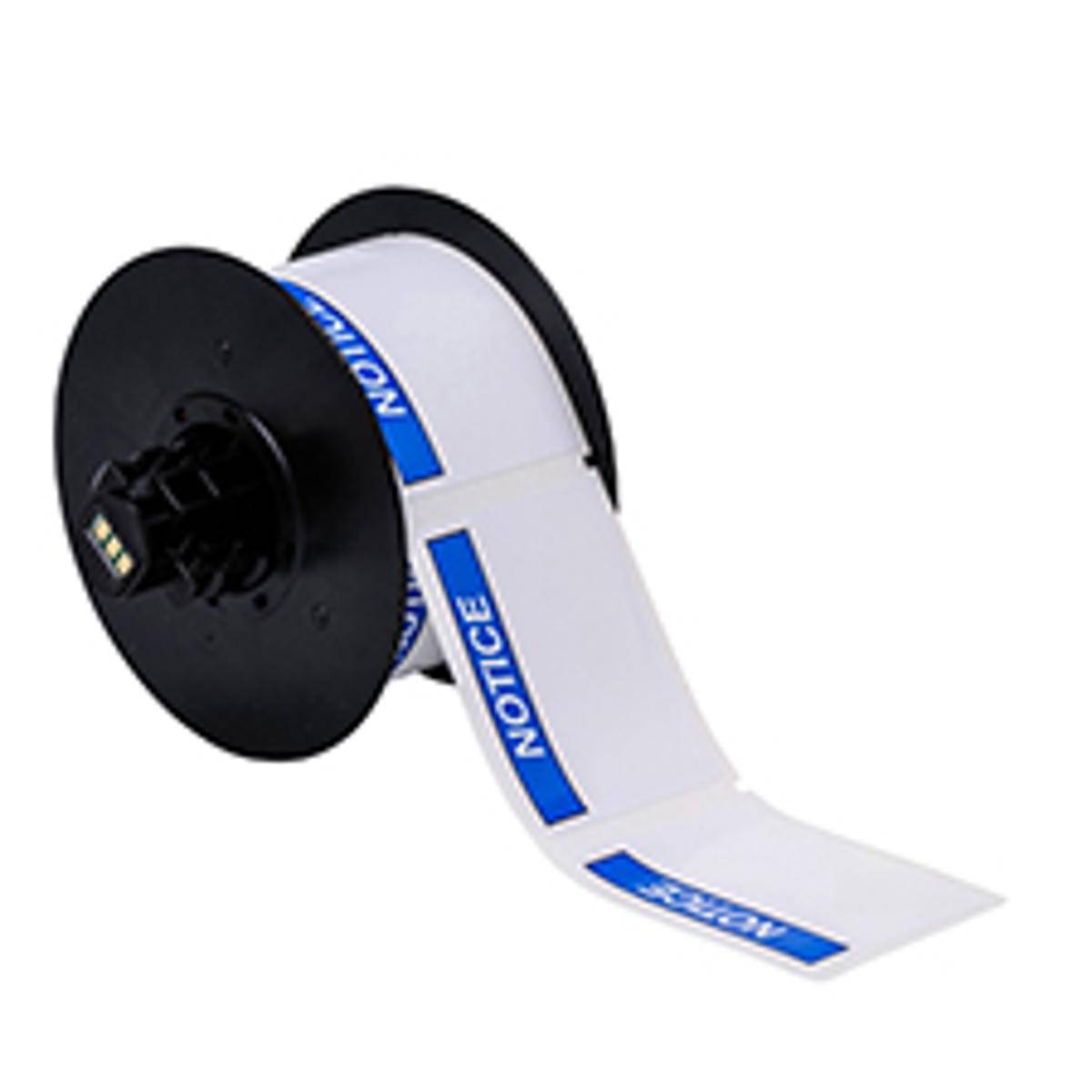 Brady, B30-241-595-ANSINO, vorgedruckte Vinyl-Etiketten, Blau auf weiß, glänzend, 57.15 x 76.20 mm, permanent, Aufdruck: ANSI-Überschrift - NOTICE