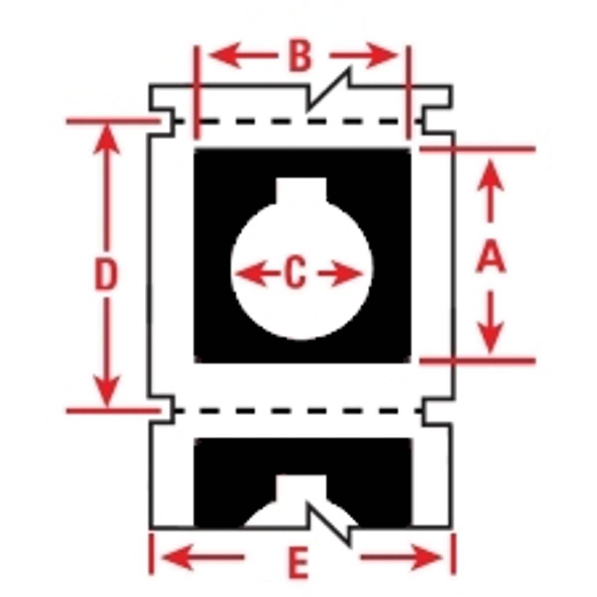 Brady, B30EP-167-593-BK, EPREP (neu), Polyester, Schwarz, glänzend, 38.10 x 30.48 mm, mit Loch (22.50 mm Durchmesser) permanent (200 E.)