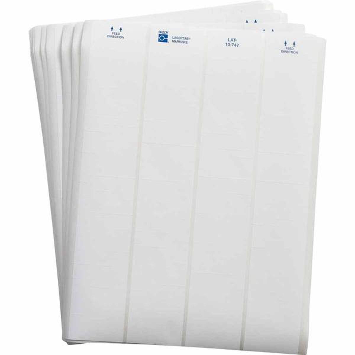 Brady, LAT-10-747-10, Polyester, matt, Weiß, 47.63 x 6.35 mm, permanent, US-Letter, 4-bahnig (10.140 E.)