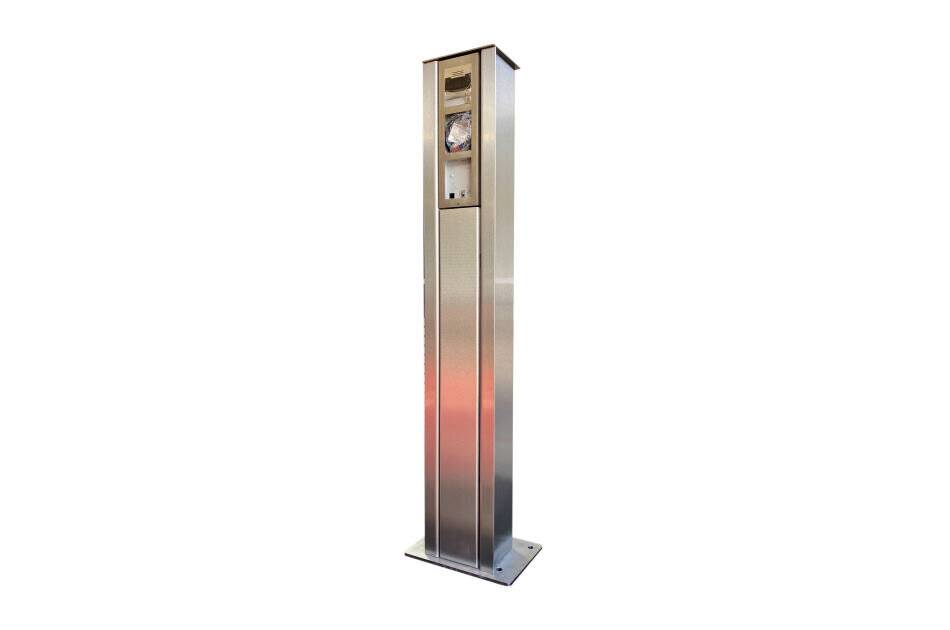 Solvido 2N STELE PERSON AP2, Edelstahl VA Stele, 2 Module, für 2N IP Verso oder Verso 2.0, Bedienhöhe Person, Außen