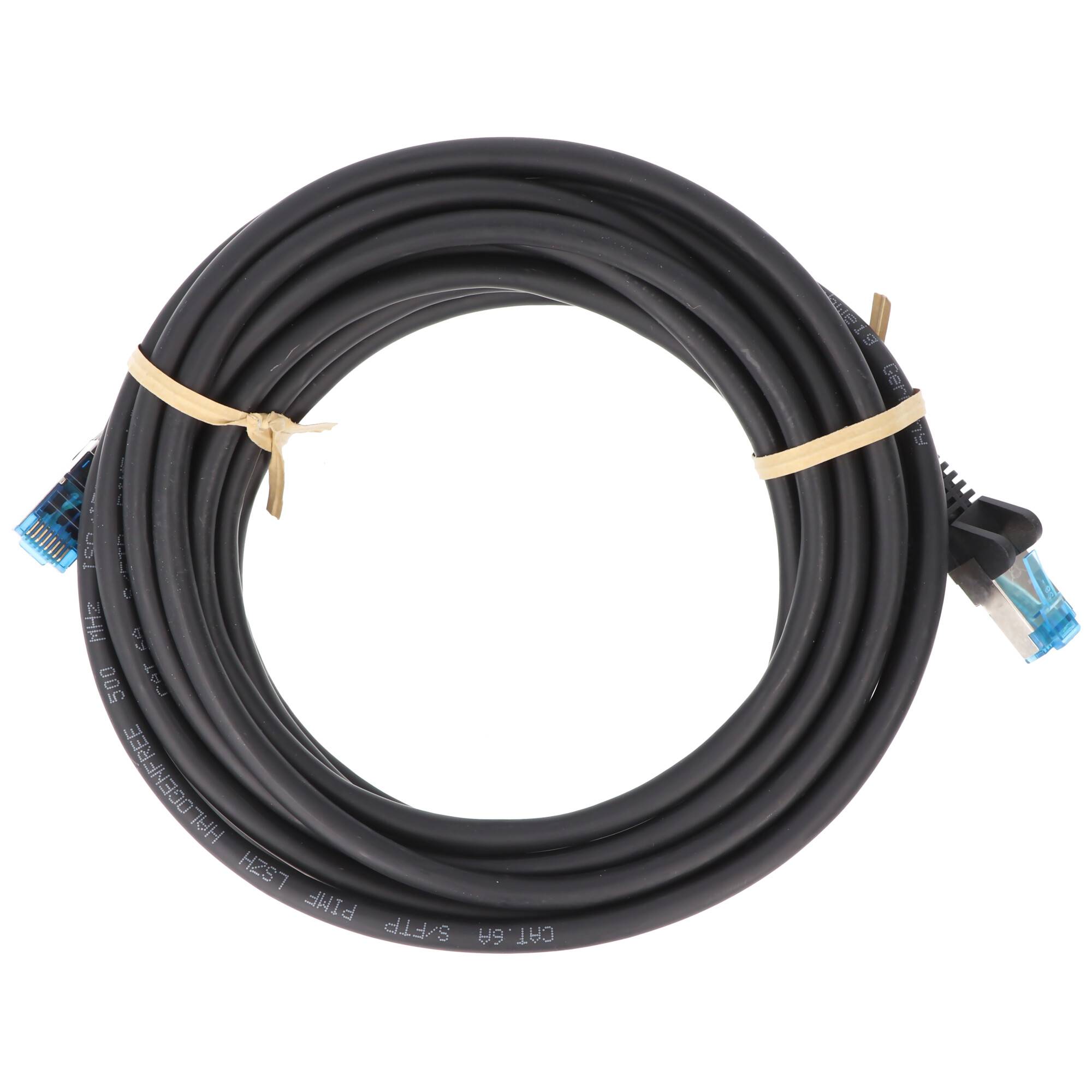 Goobay CAT 6A Patchkabel, S/FTP (PiMF), Schwarz 1 m