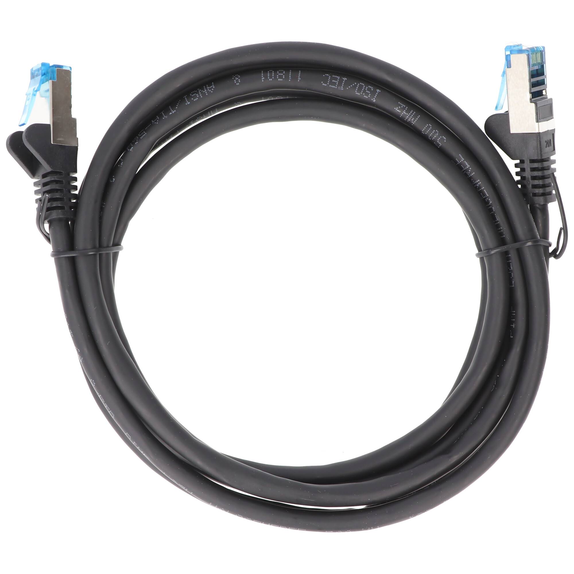 Goobay CAT 6A Patchkabel, S/FTP (PiMF), Schwarz