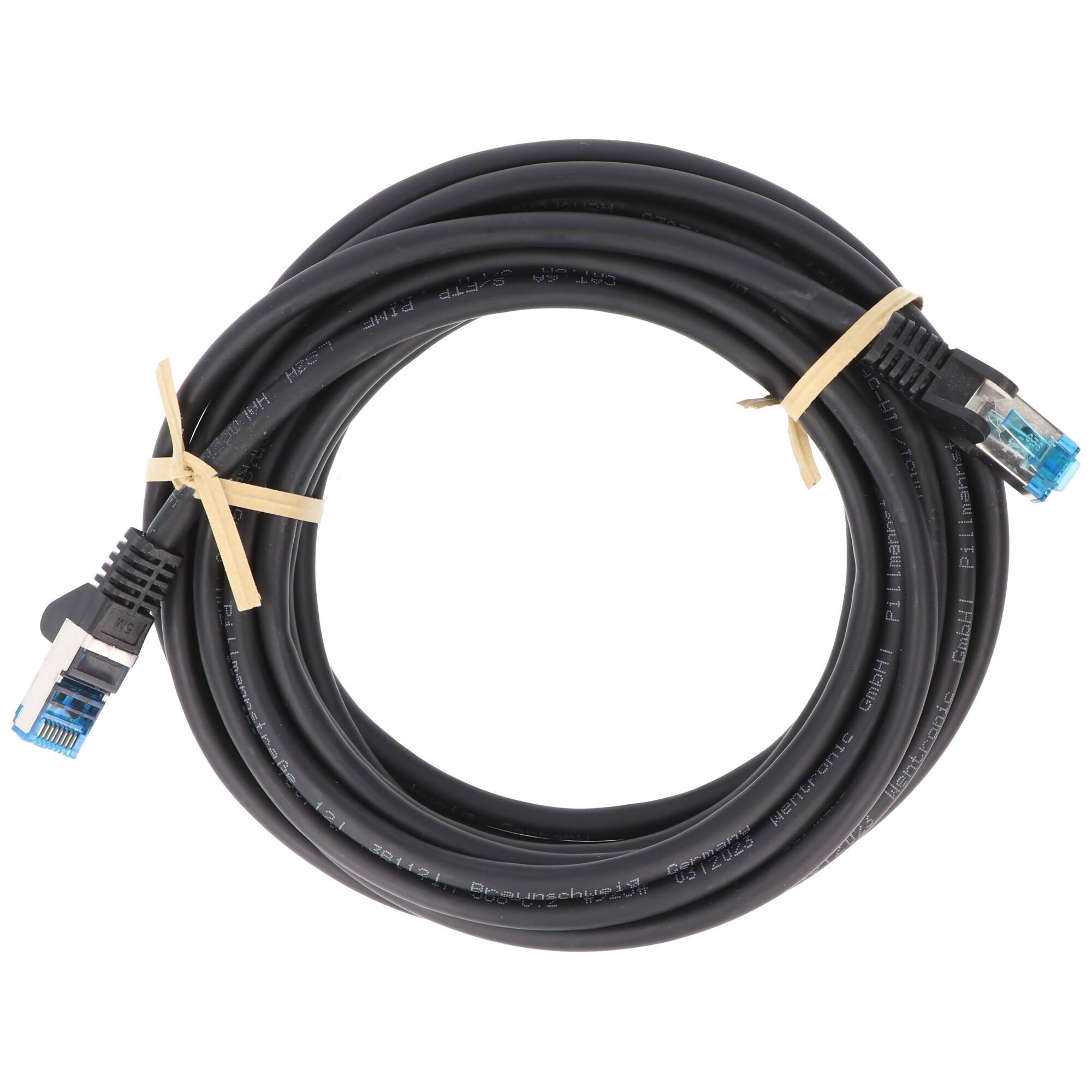 Goobay CAT 6A Patchkabel, S/FTP (PiMF), Schwarz 5 m