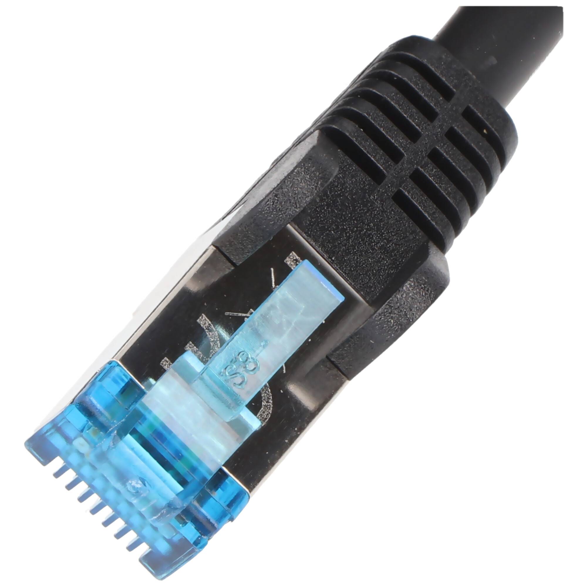 Goobay CAT 6A Patchkabel, S/FTP (PiMF), Schwarz 1 m