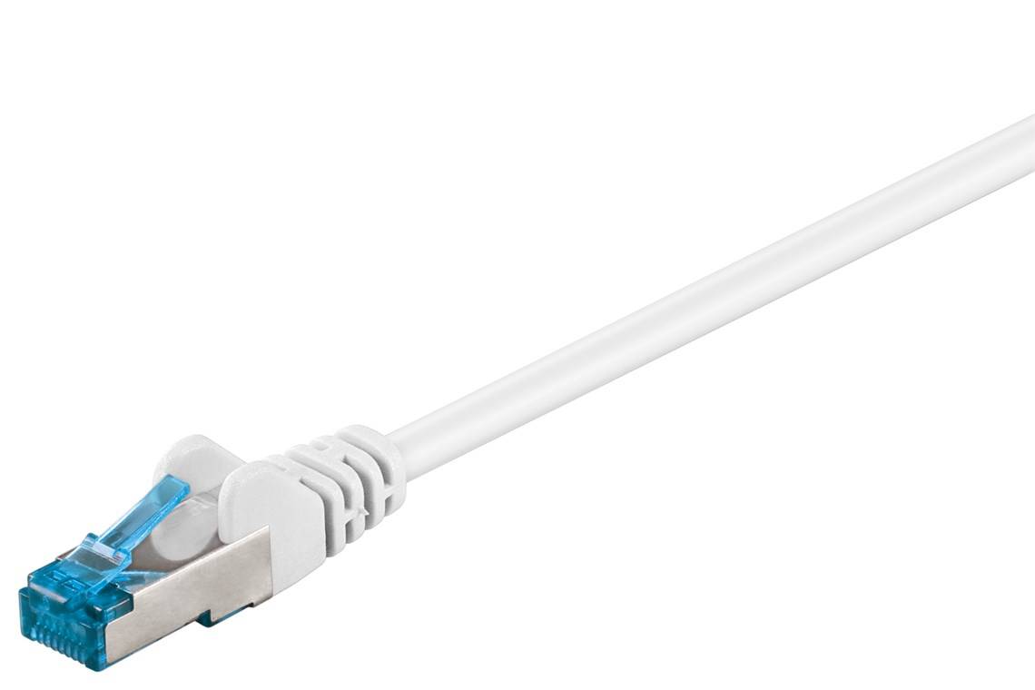 Goobay CAT 6A Patchkabel, S/FTP (PiMF), weiß 15 m