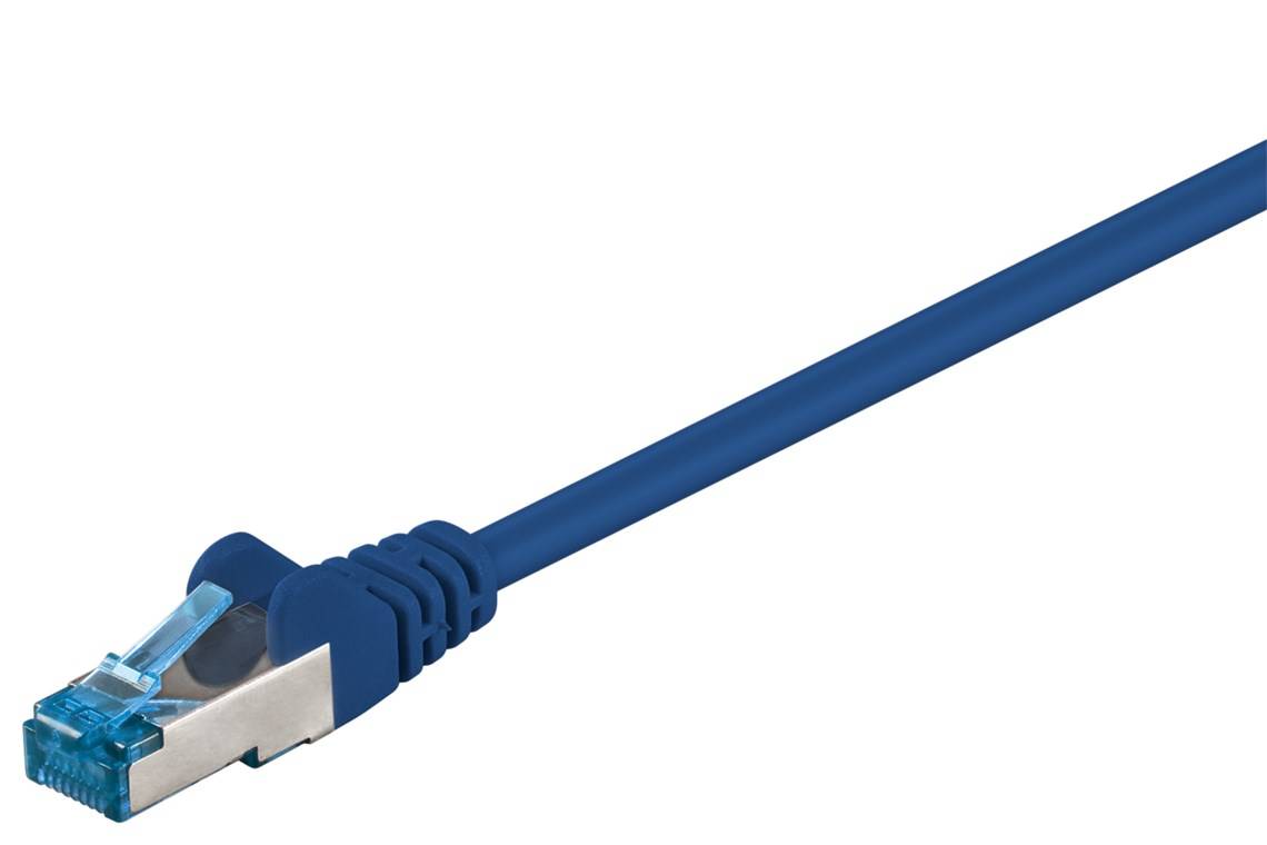 Goobay CAT 6A Patchkabel, S/FTP (PiMF), Blau 1 m