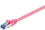 CAT 6a Netzwerkkabel, S/FTP, LS0H, magenta - Länge: 0,25 m