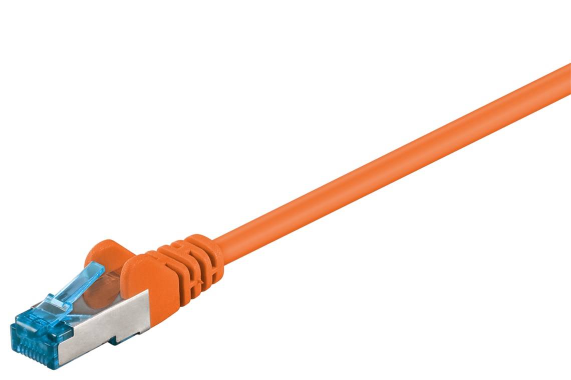 Goobay CAT 6A Patchkabel, S/FTP (PiMF), Orange 7,5 m