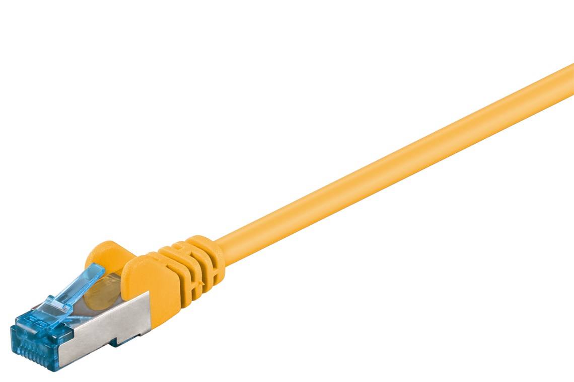 Goobay CAT 6A Patchkabel, S/FTP (PiMF), Gelb 7,5 m