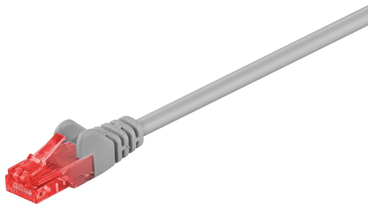 Goobay CAT 6 Patchkabel, U/UTP, Grau 0,5 m