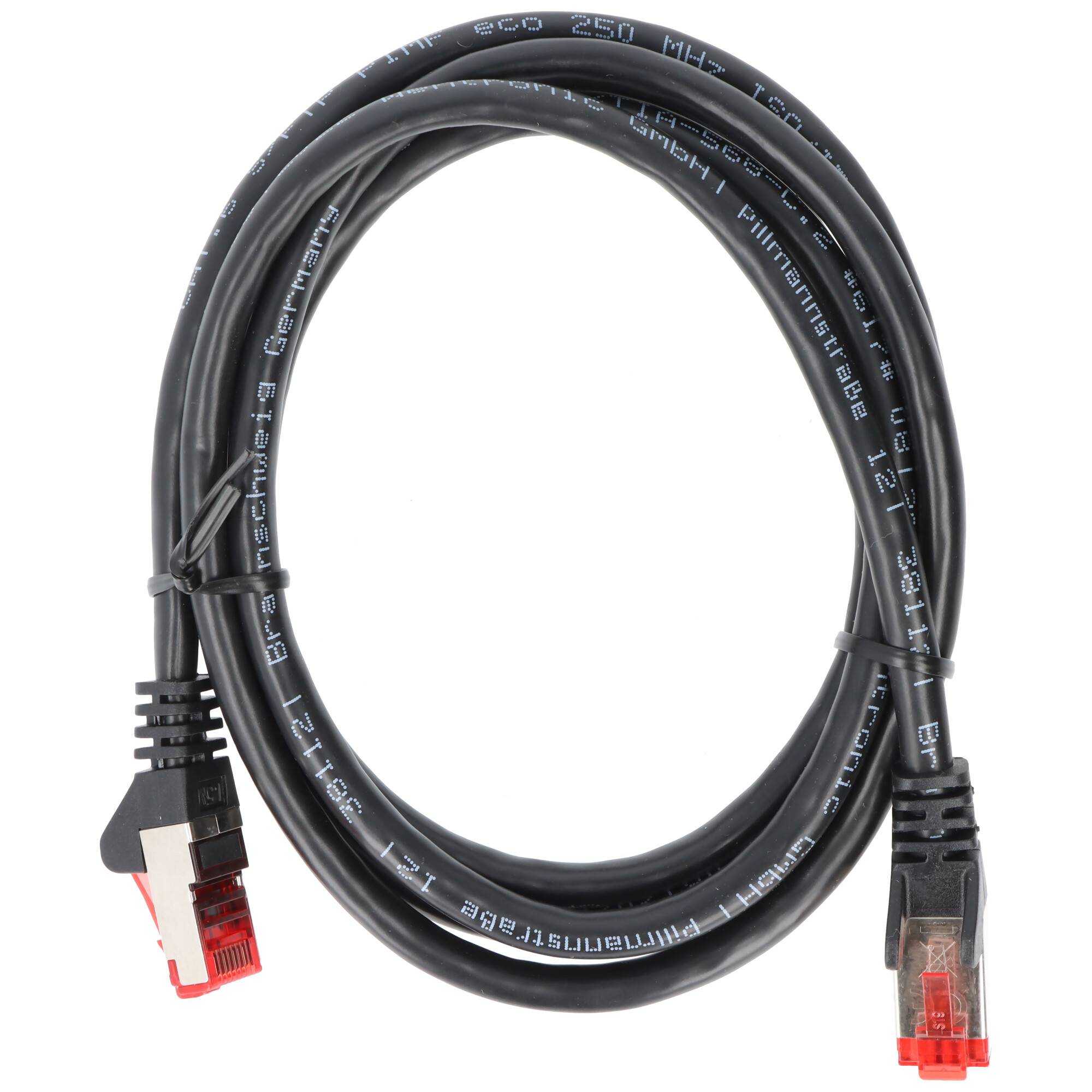 Goobay CAT 6 Patchkabel, S/FTP (PiMF), Schwarz 7,5 m