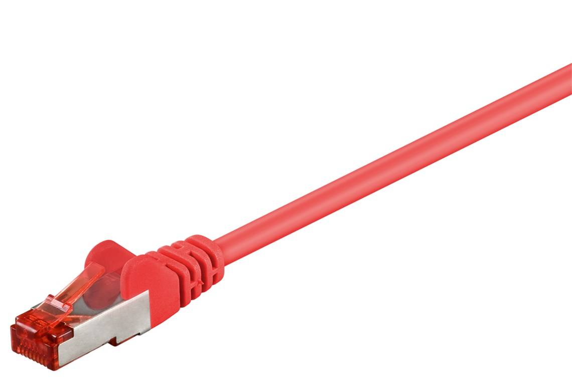 Goobay CAT 6 Patchkabel, S/FTP (PiMF), Rot 10 m