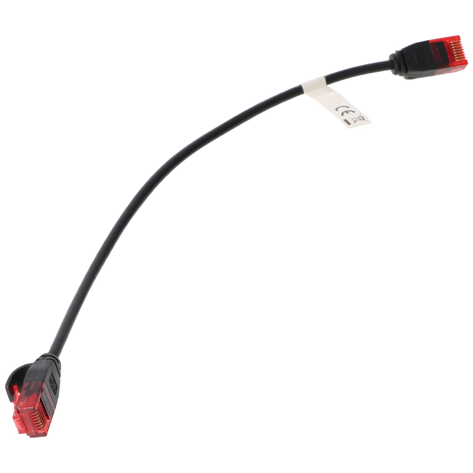 Goobay CAT 6 Slim-Patchkabel, U/UTP, Schwarz 7,5 m