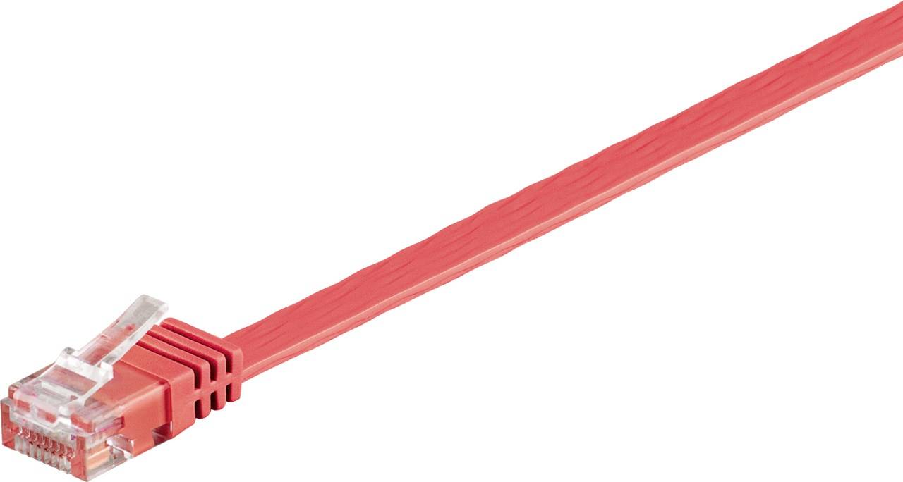 goobay Flach Patchkabel Cat 6 U/UTP rot 1 m