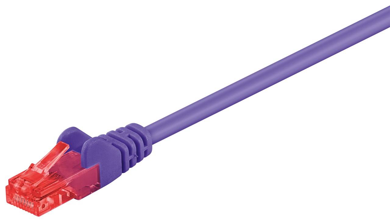 Goobay CAT 6 Patchkabel, U/UTP, Violett 15 m