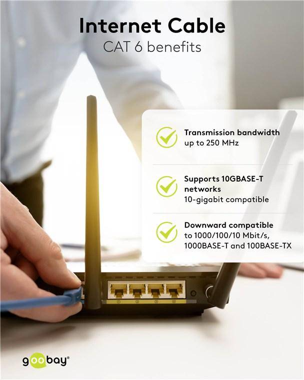 CAT 6 Netzwerkkabel, S/FTP, rot - Länge: 1,0 m
