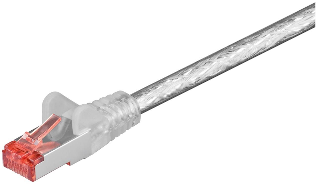 Goobay CAT 6 Patchkabel, S/FTP (PiMF), Transparent 10 m