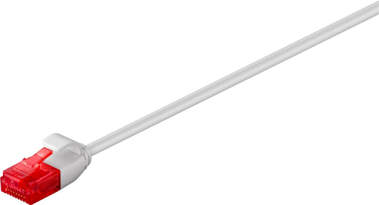Goobay CAT 6 Slim-Patchkabel, U/UTP, Grau 0,15 m