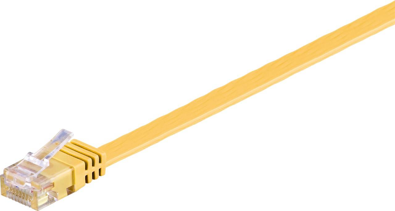 goobay Flach Patchkabel Cat 6 U/UTP gelb 1,5 m