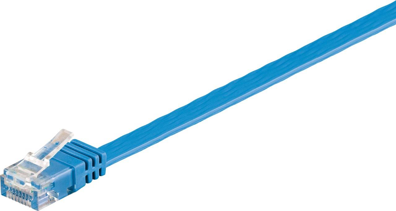 goobay Flach Patchkabel Cat 6 U/UTP blau 1 m