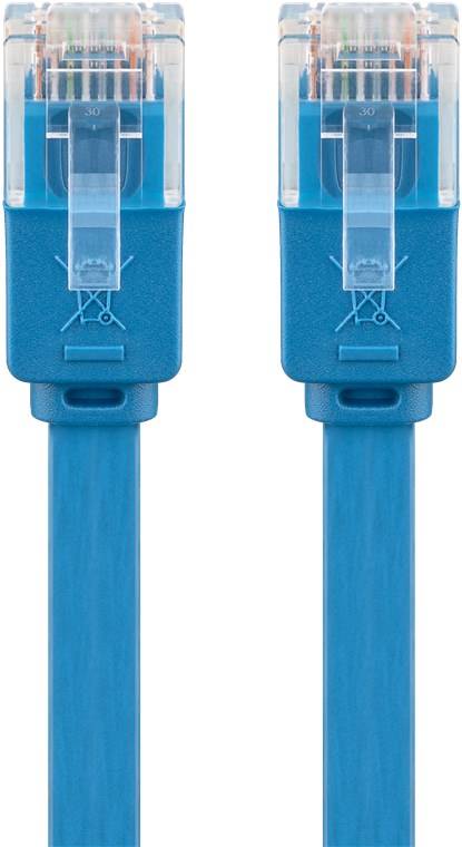 CAT 6 Flach-Patchkabel, U/UTP, blau