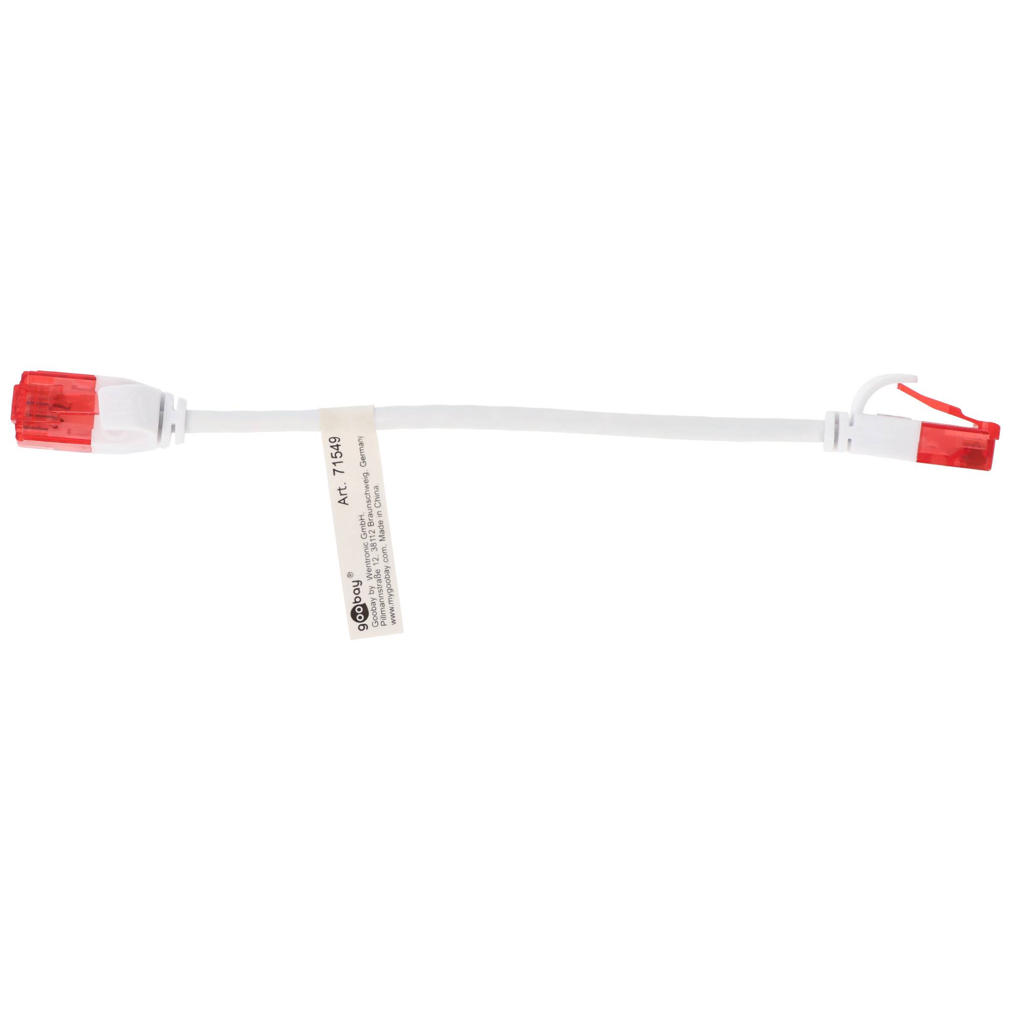 Goobay CAT 6 Slim-Patchkabel, U/UTP, weiß 15 m