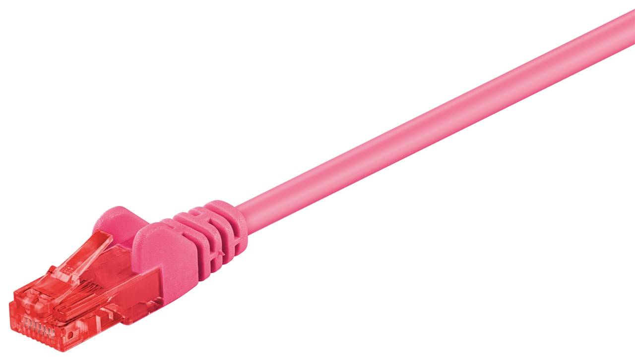 Goobay CAT 6 Patchkabel, U/UTP, Magenta 10 m