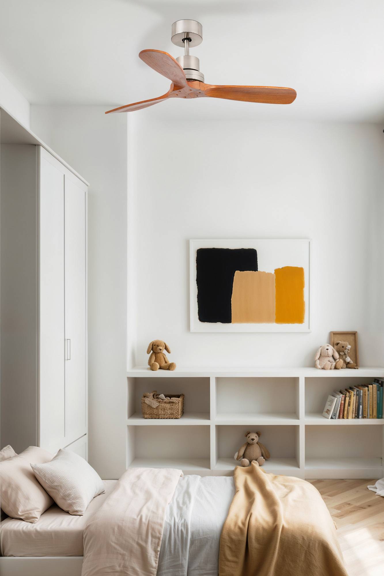 DC Deckenventilator Mini Lantau Nickel Walnuss