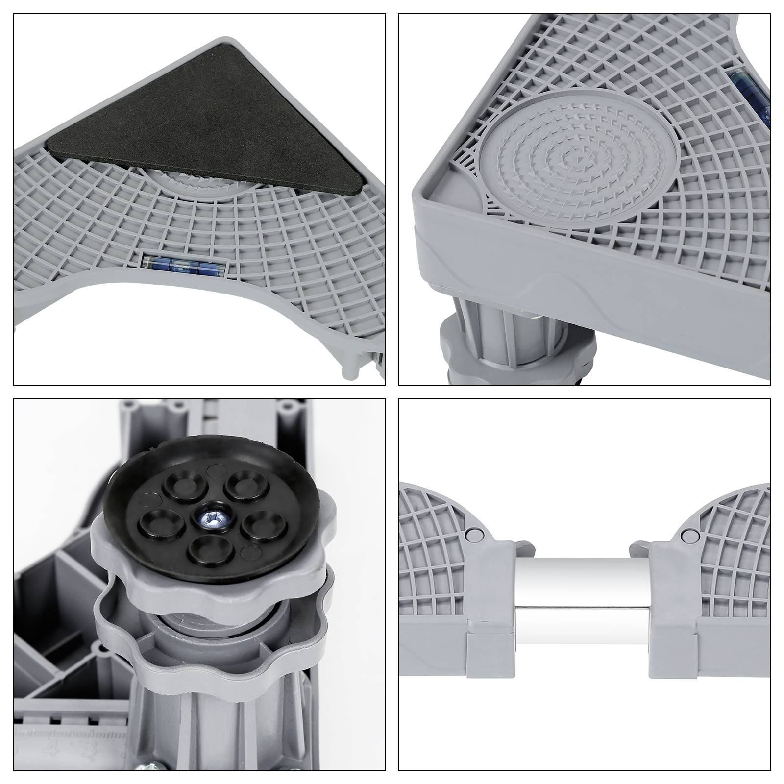 Waschmaschinen Untergestell Haushaltsgroßgeräte-Zubehör Podest Höhenverstellbar 4 Beine 40-65cm