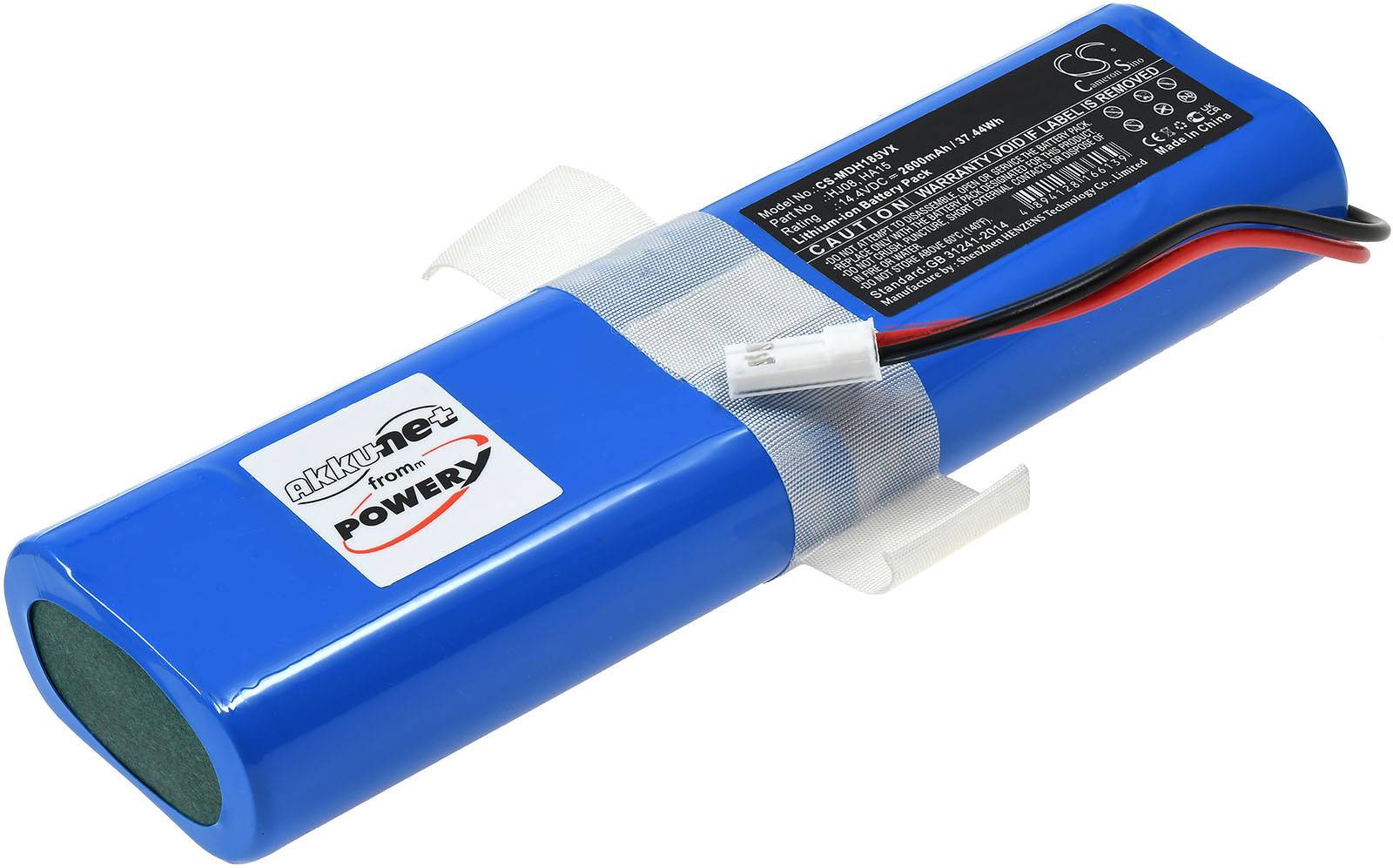 Powery Akku passend für Saugroboter Medion MD18500, MD18600, MD19510, Typ HJ08, 14,4V, Li-Ion