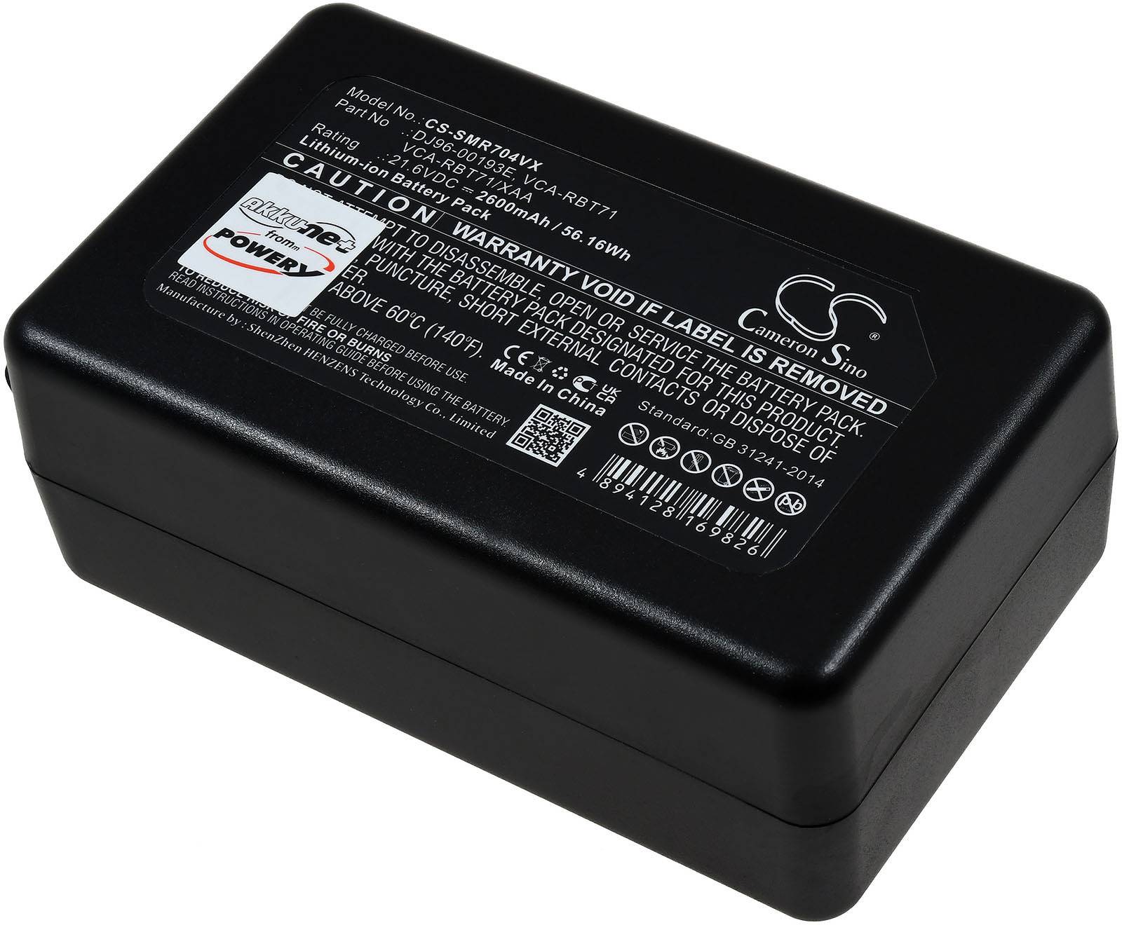 Powery Akku kompatibel mit Samsung Typ DJ96-00193E, 21,6V, Li-Ion