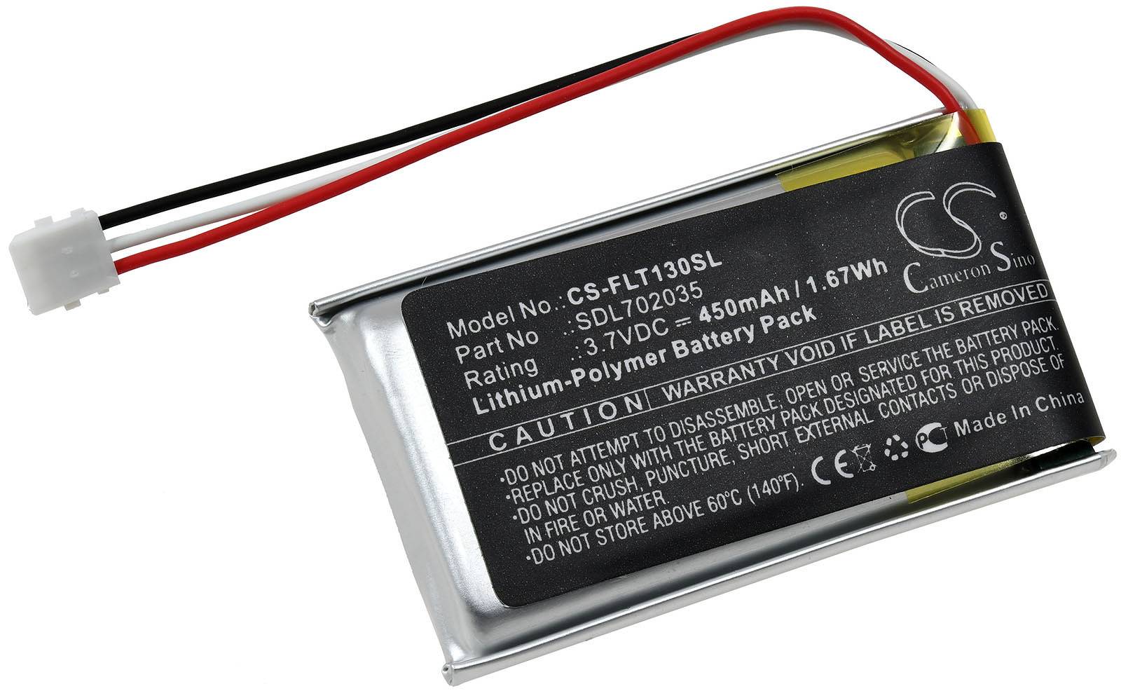 Powery Akku kompatibel mit Flir Typ LF602035-02, 3,7V, Li-Polymer
