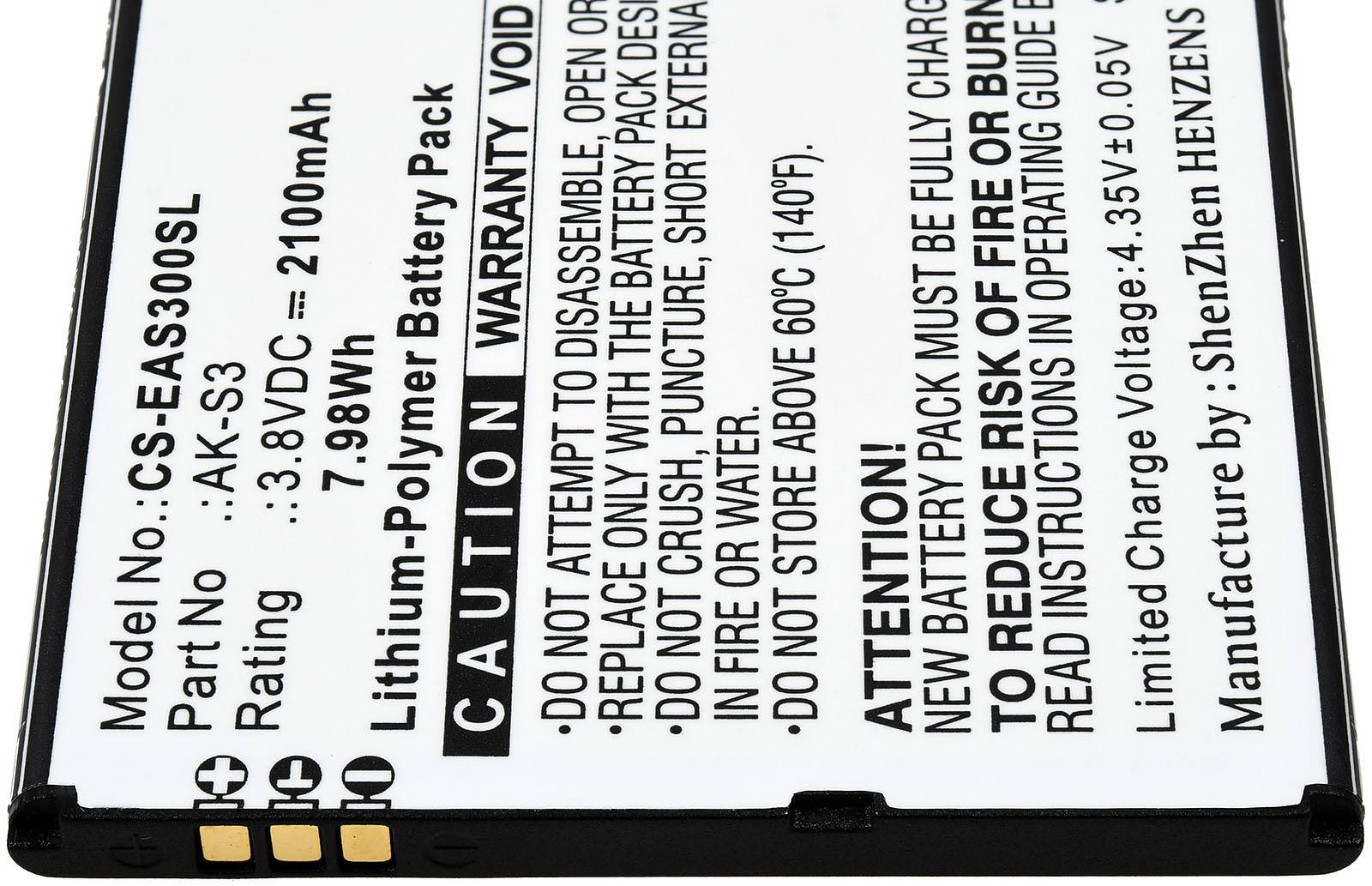 Powery Akku kompatibel mit Emporia Typ AK-S3, 3,8V, Li-Polymer