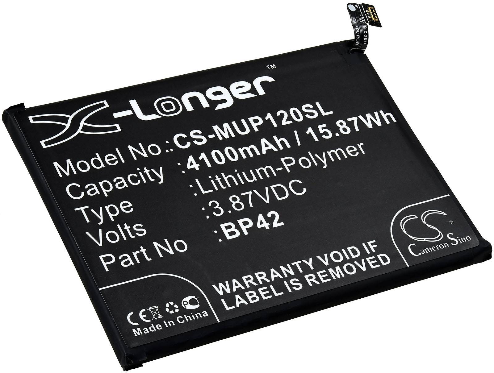 Powery Akku kompatibel mit Xiaomi Typ BP42, 3,87V, Li-Polymer