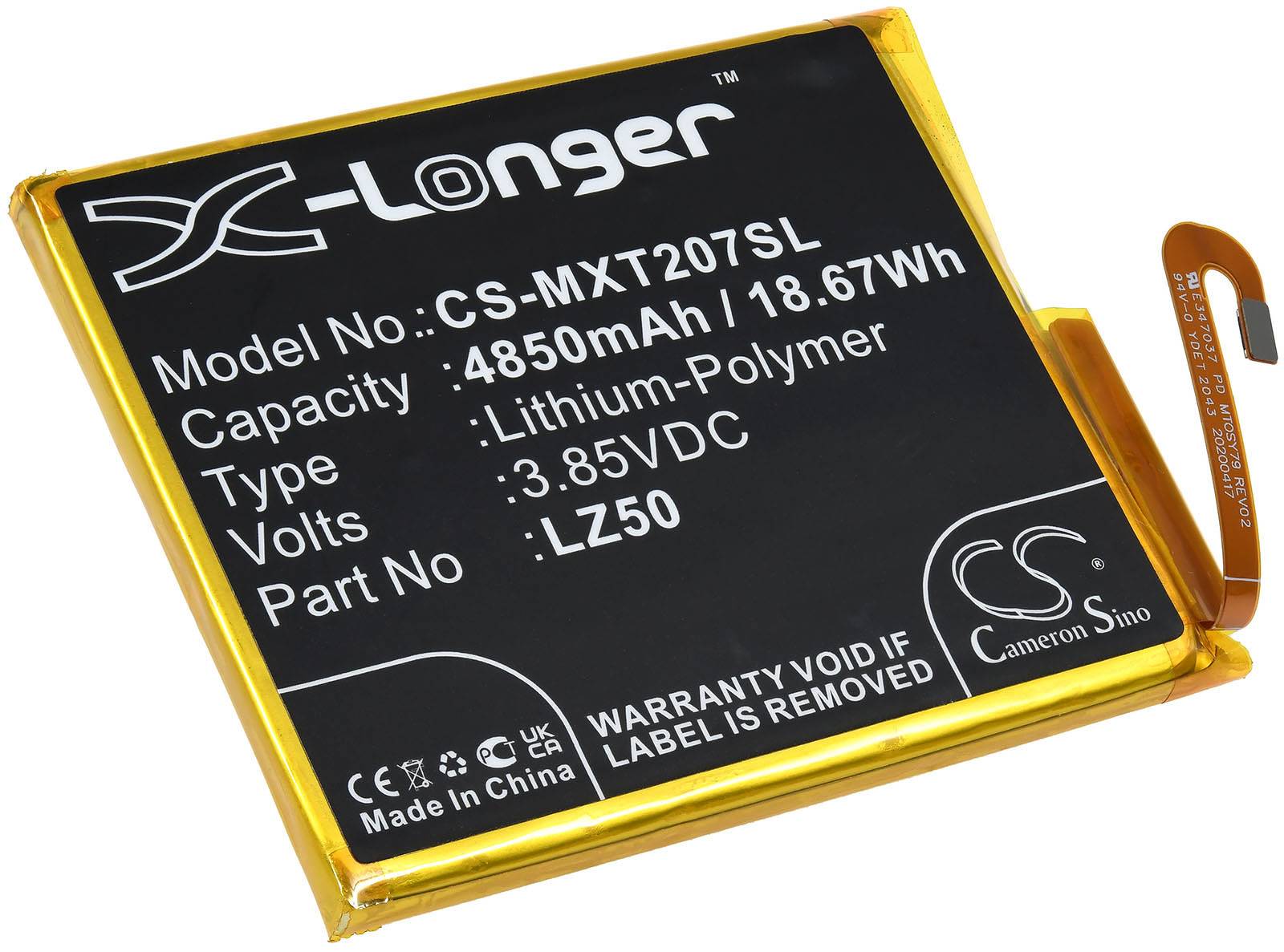 Powery Akku passend für Handy, Smartphone Motorola Moto G 5G Plus, XT2075, Typ LZ50, 3,85V, Li-Polymer