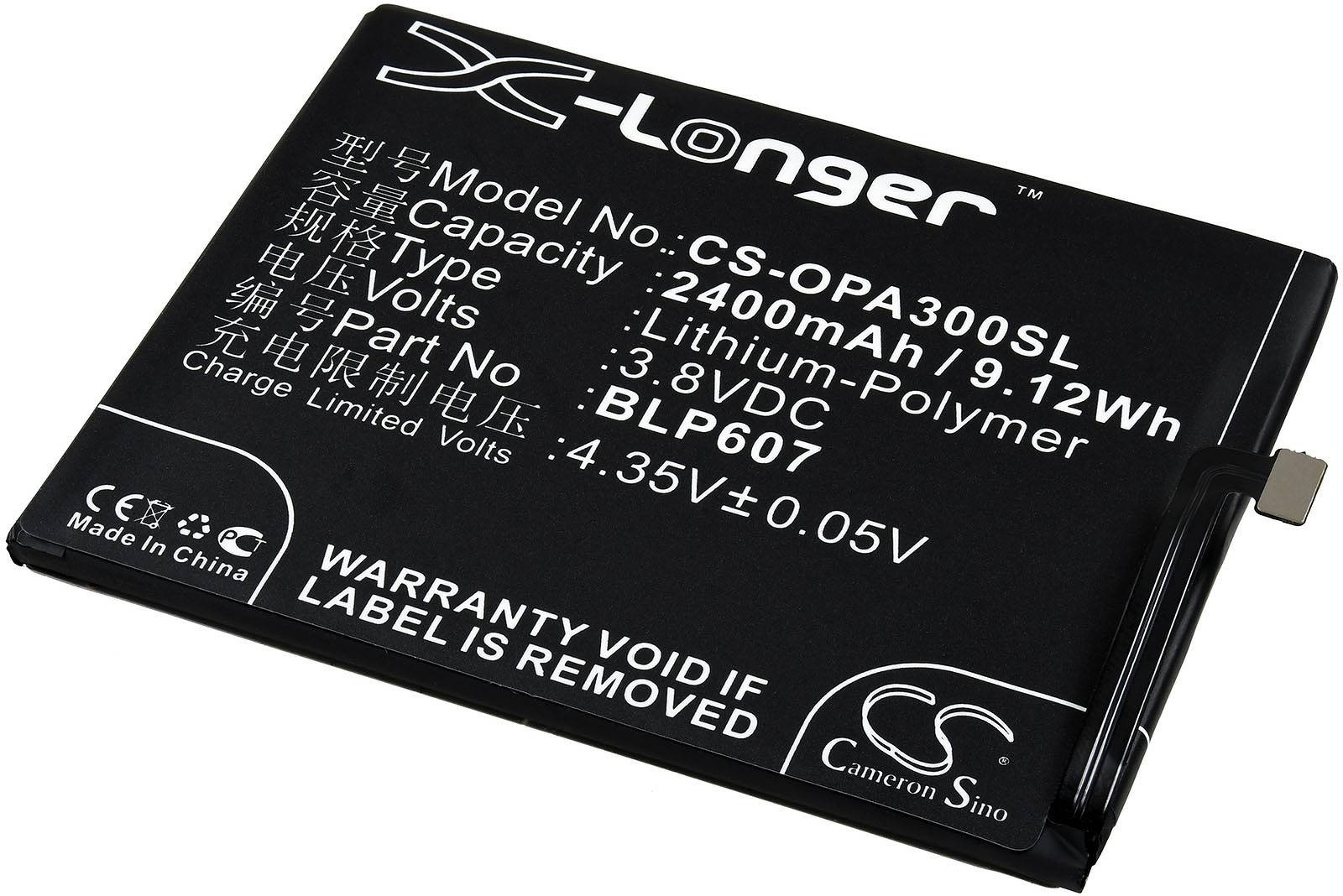 Powery Akku passend für Smartphone OnePlus E1000, E1001, E1005, 3,8V, Li-Polymer