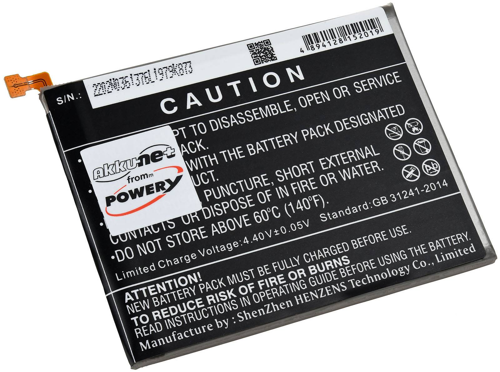Powery Akku passend für Handy, Smartphone Samsung Galaxy A71, SM-A7160, Typ EB-BA715ABY, 3,85V, Li-Polymer