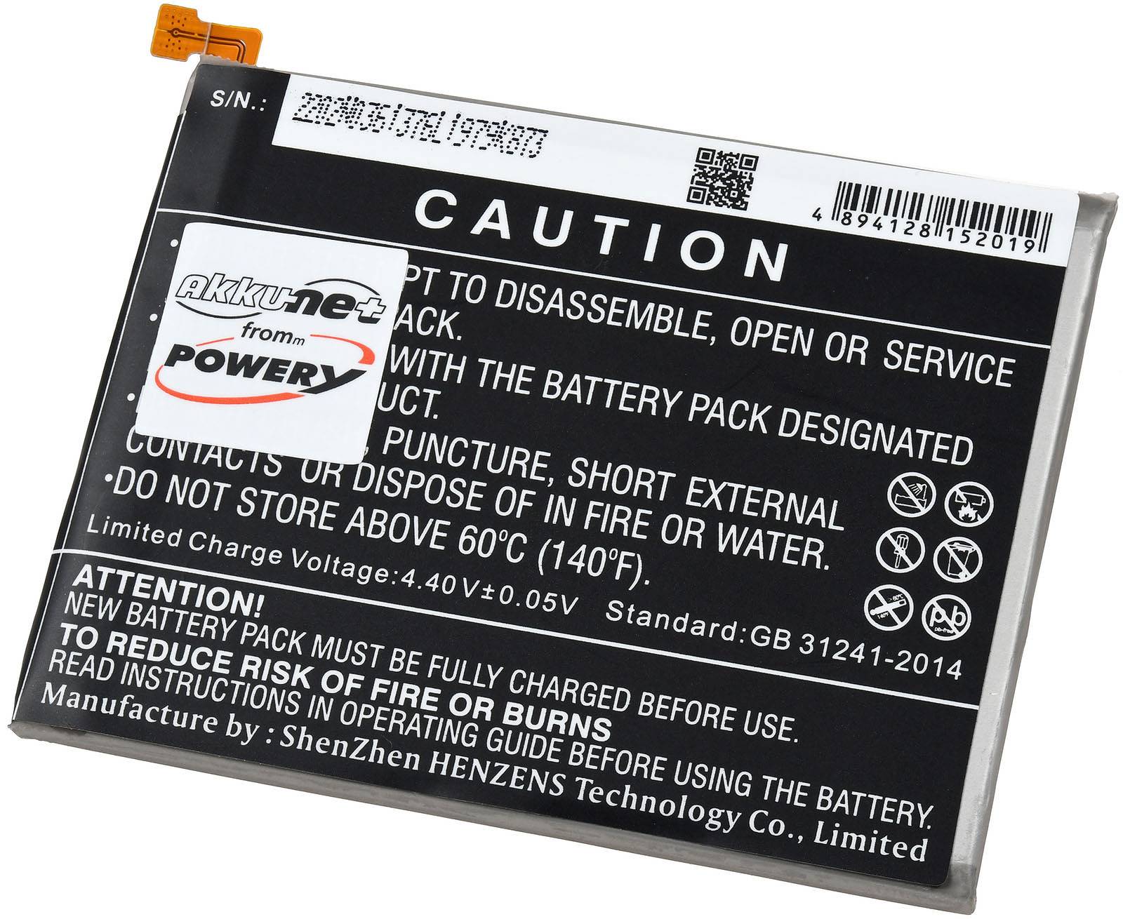 Powery Akku passend für Handy, Smartphone Samsung Galaxy A71, SM-A7160, Typ EB-BA715ABY, 3,85V, Li-Polymer