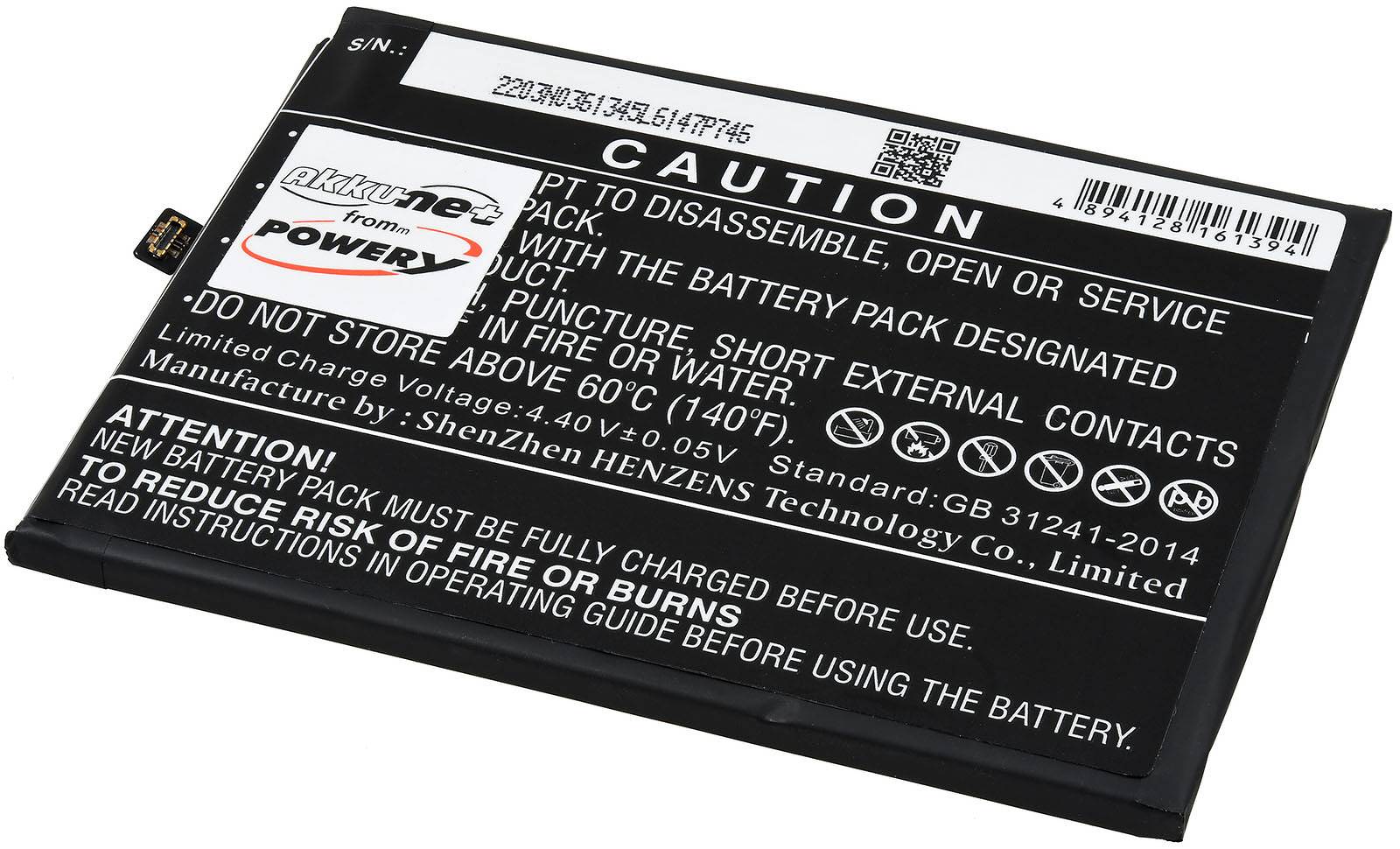 Powery Akku passend für Smartphone, Handy Xiaomi Poco X3 NFC, M2007J20CG, Typ BN57, 3,85V, Li-Polymer