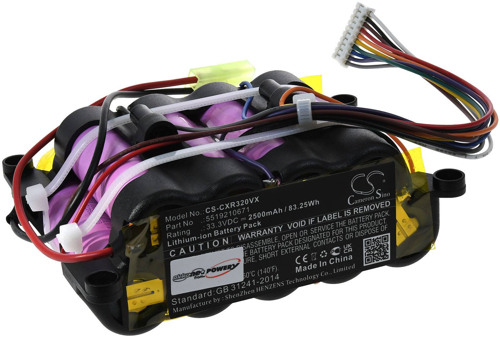 Powery Akku kompatibel mit DeLonghi Typ 5519210671, 33,3V, Li-Ion