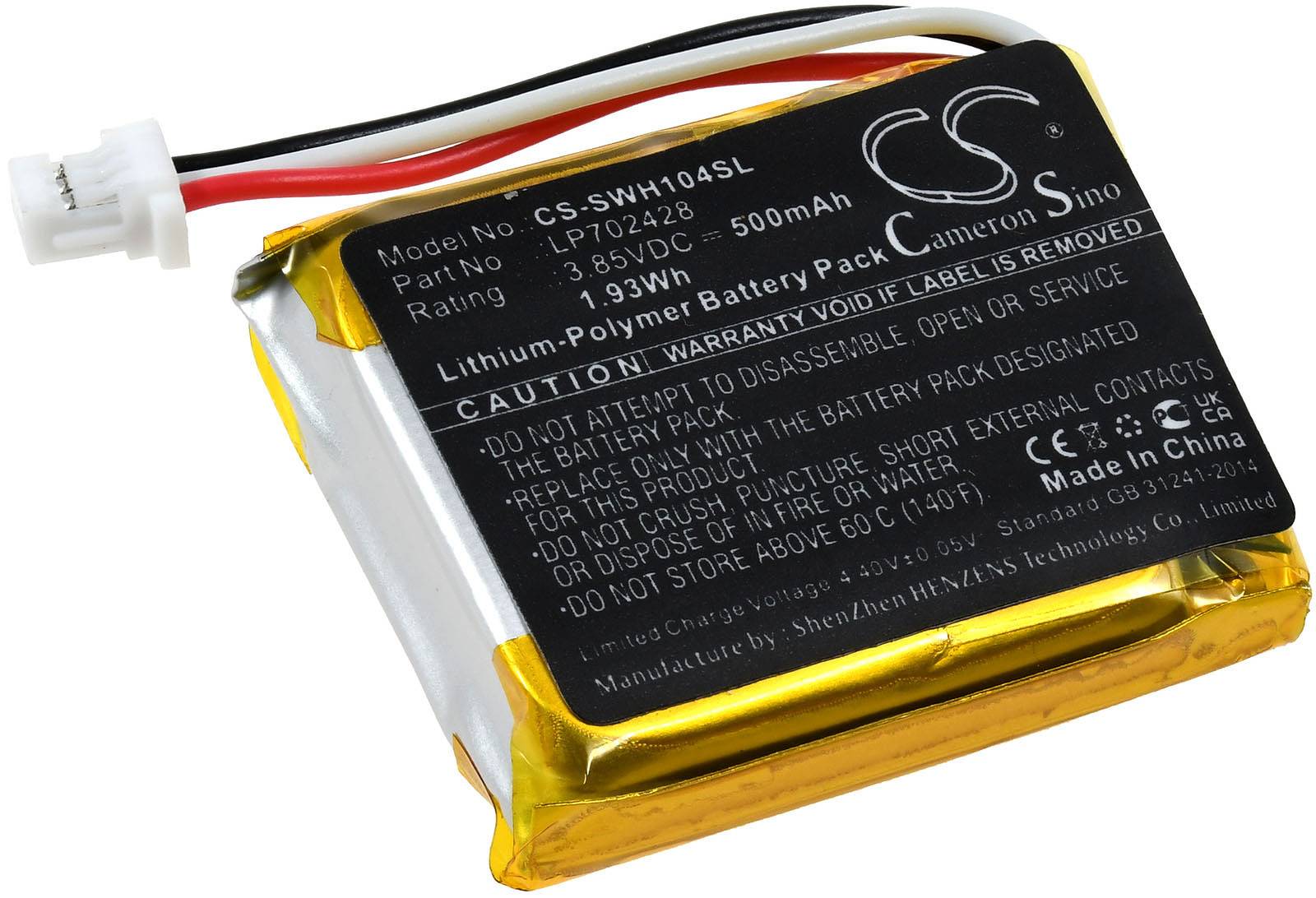 Powery Akku passend für Bluetooth-Kopfhörer Charging Case Sony WF-1000XM4, Typ LP702428, 3,85V, Li-Polymer